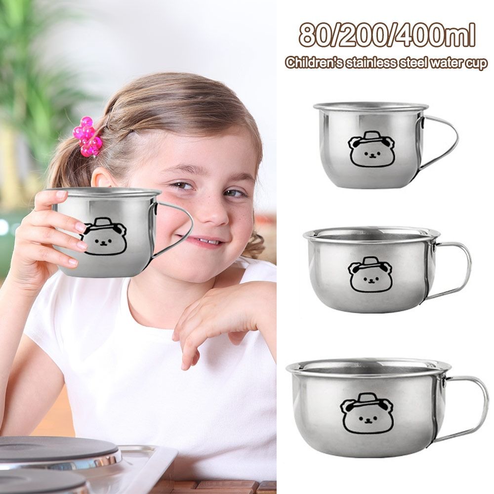 Coffee Tea Cups - Gelas Minum Anak 80/200/400ML, Desain Beruang,