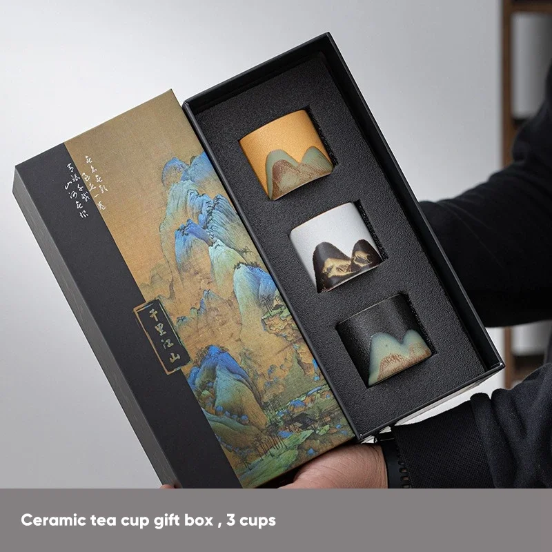Coffee Tea Box - Kotak hadiah, cangkir teh keramik Jepang,