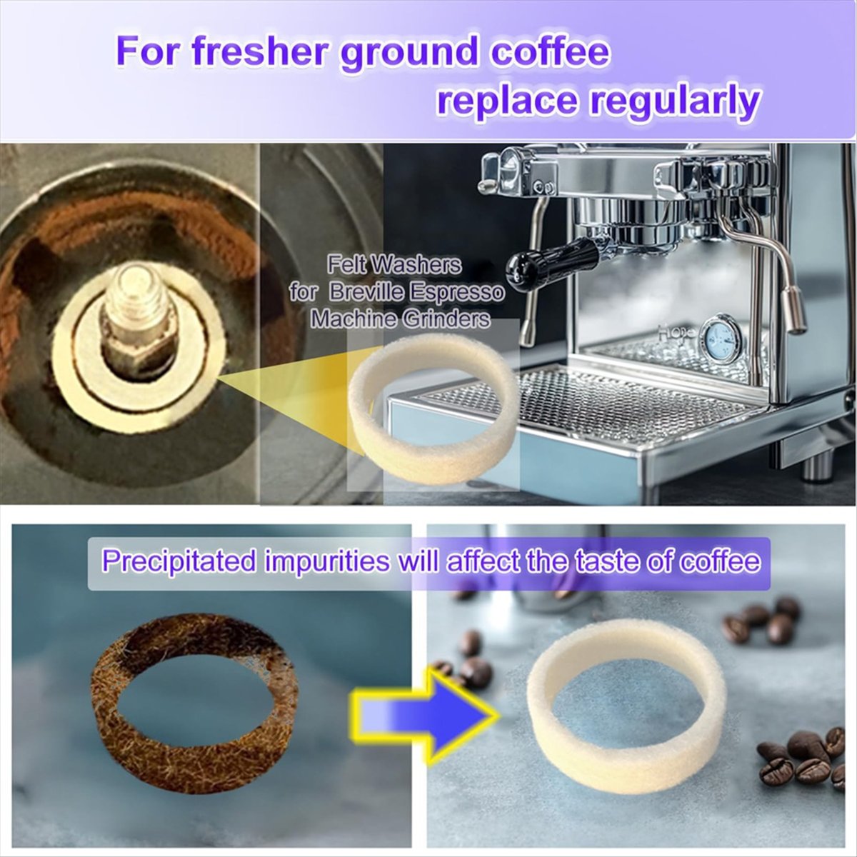 Breville Espresso Bes870 - (A64E) 6 Buah Pengganti Washer Felt