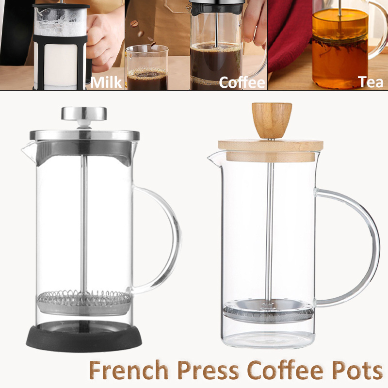 French Press Coffee & Tea - Teko kopi tekan Perancis 350-1000ml, pembuat