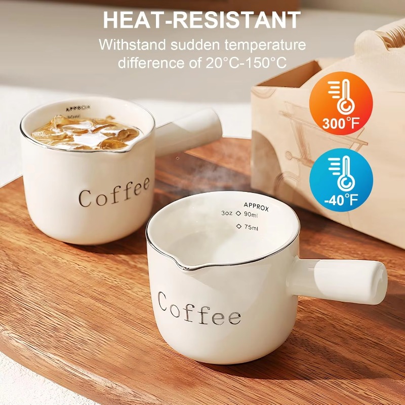 Coffee Tea Cups - Cangkir Kopi Keramik Mini dengan Pegangan,