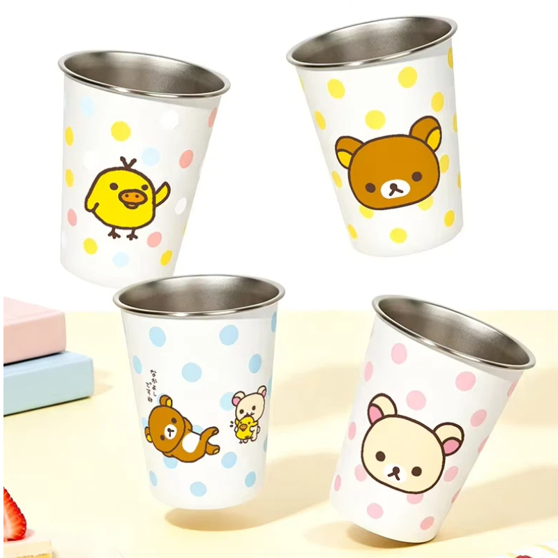 Good Coffee Tea - Cangkir Stainless Steel Kawaii Rilakkuma Kiiroitori,