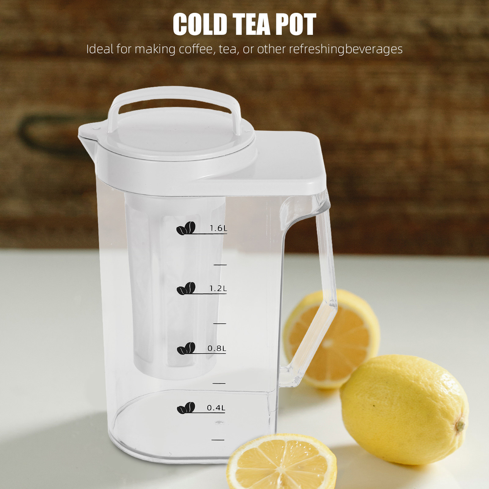 Coffee Tea Jug - 1,6L Pitcher Kopi Cold Brew Plastik