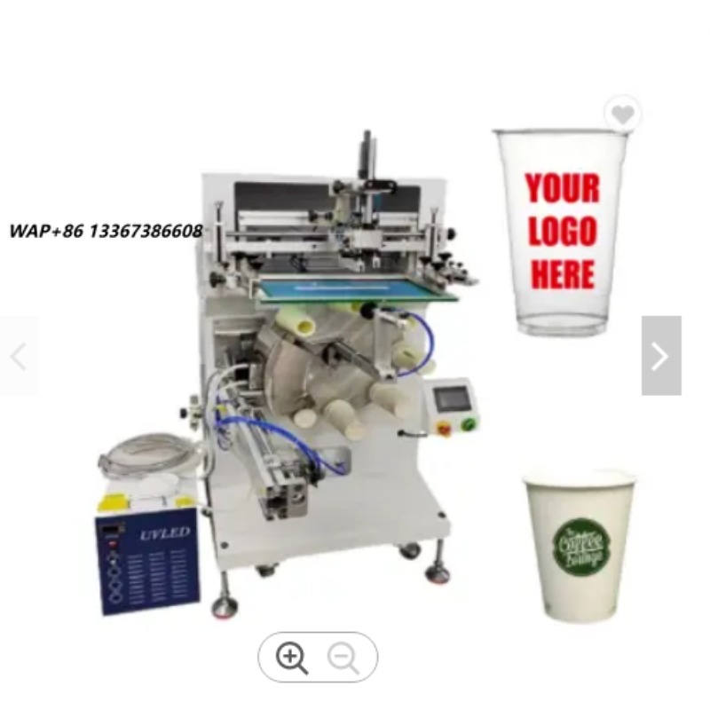 Coffee Tea Cups - Mesin Cetak Sablon Semi-Otomatis dengan 8