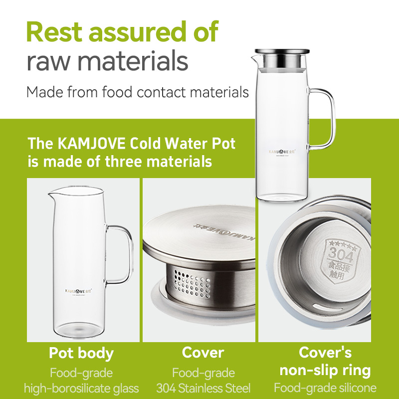 KAMJOVE 1.2L Teko Teh Kaca Tra - Coffee Tea Jug ulasan dan harga