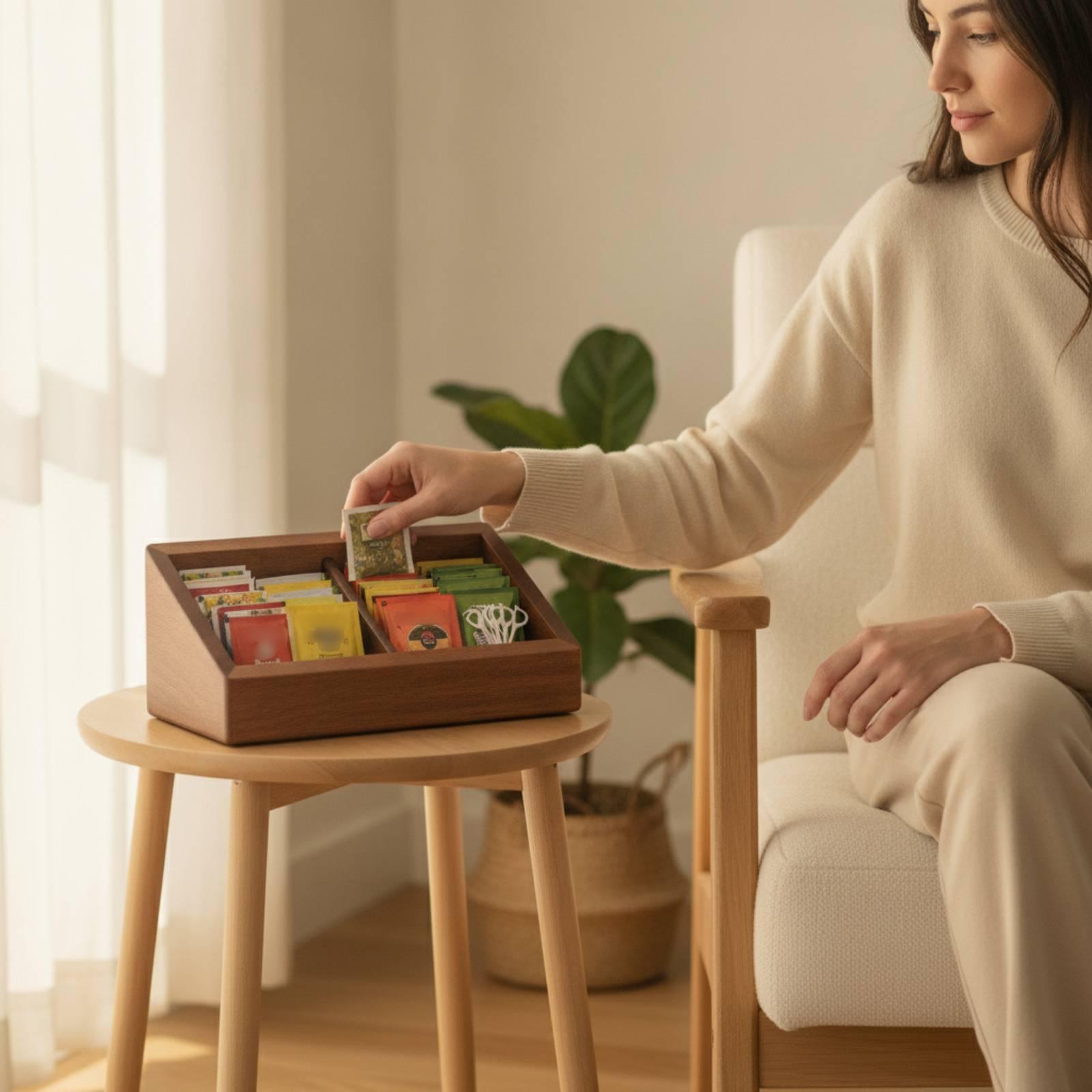 Kotak Penyimpanan Kayu Berseka - Coffee Tea Box ulasan dan harga
