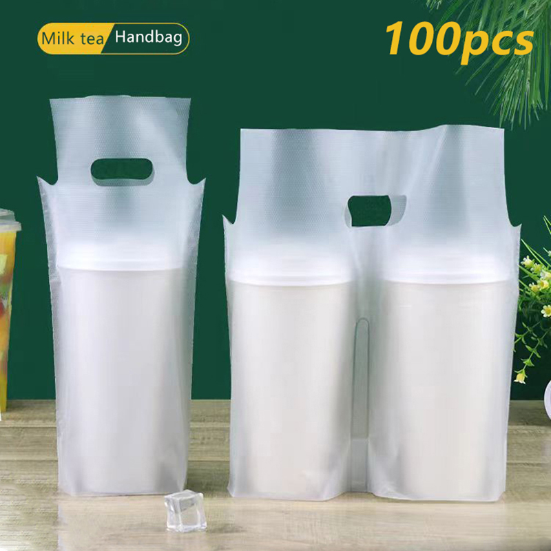 100 Buah Kantong Plastik Minum - Coffee Tea Cups ulasan dan harga