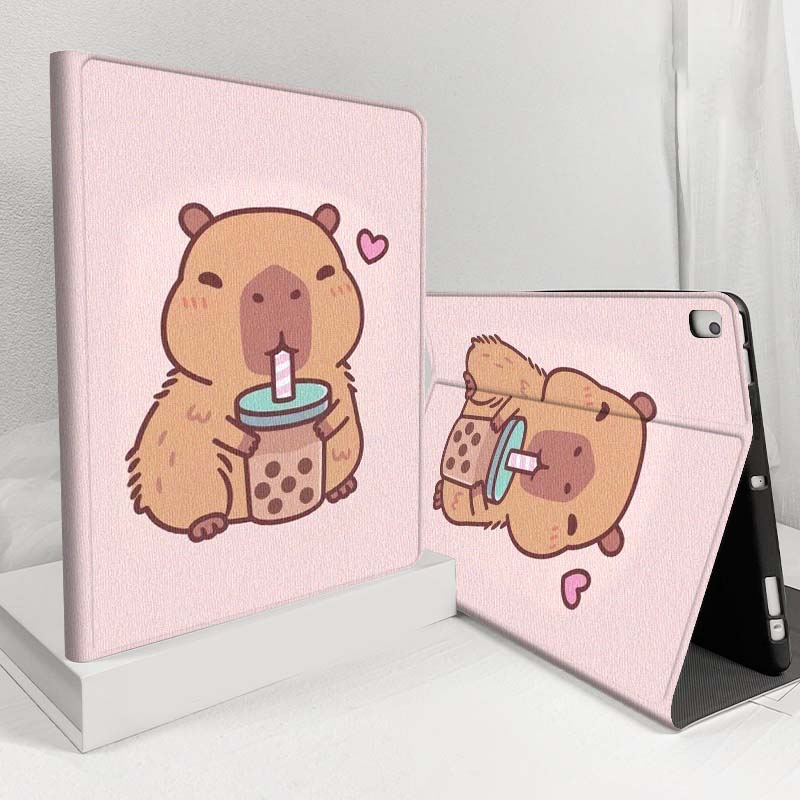 Casing Tablet Kartun Capybara  - Coffee Plus Tea ulasan dan harga