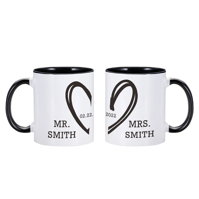 Mug keramik pasangan berkapasi - Coffee Tea Love ulasan dan harga