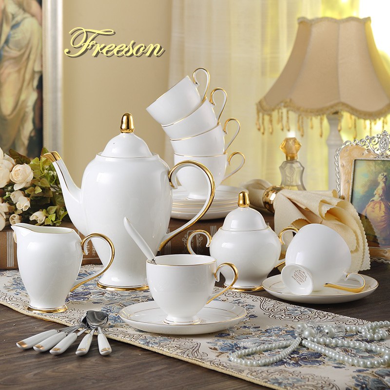 Grace Bone Kopi Set Putih Emas - Coffee Tea Jug ulasan dan harga
