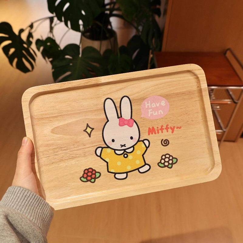 Piring Kayu Miffy Rabbit Kawai - Good Coffee Tea ulasan dan harga