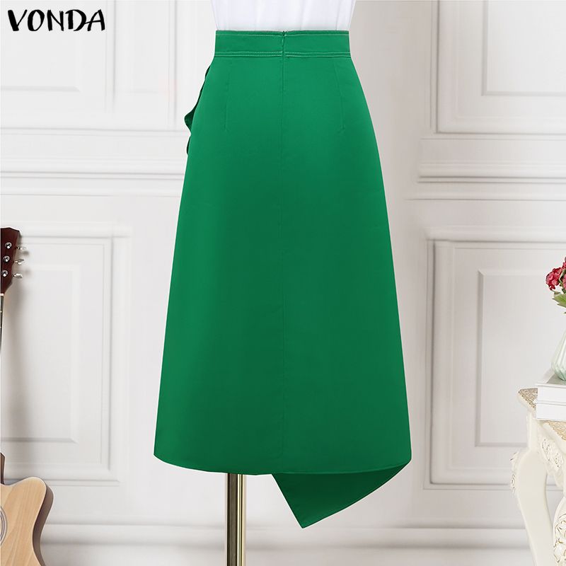 VONDA Rok Satin Wanita Elegan  - Coffee Plus Tea ulasan dan harga