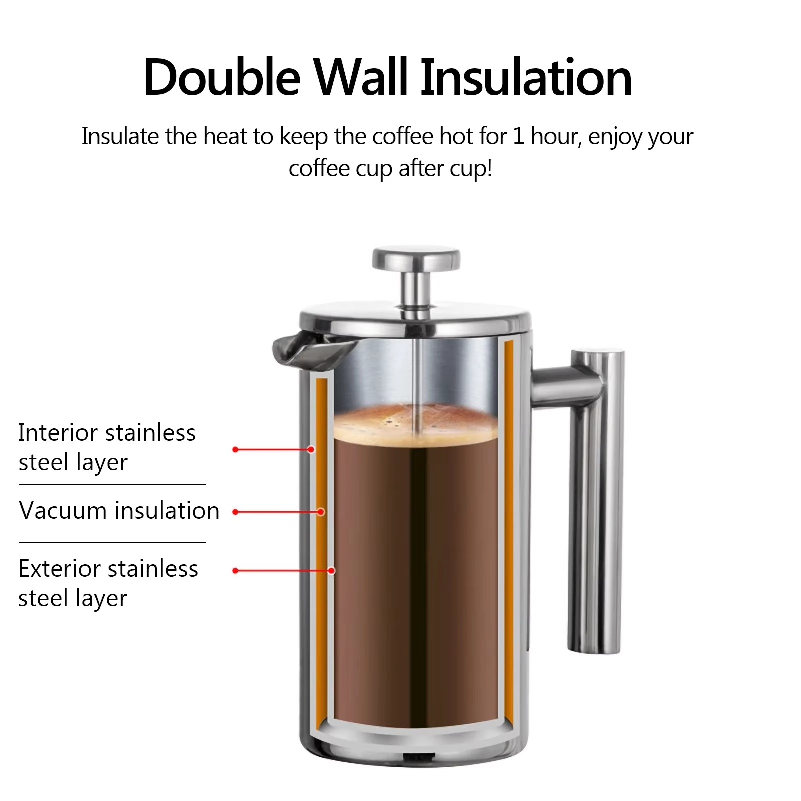 Panci Pembuat Kopi 350ml/800ml - French Press Coffee & Tea ulasan dan harga