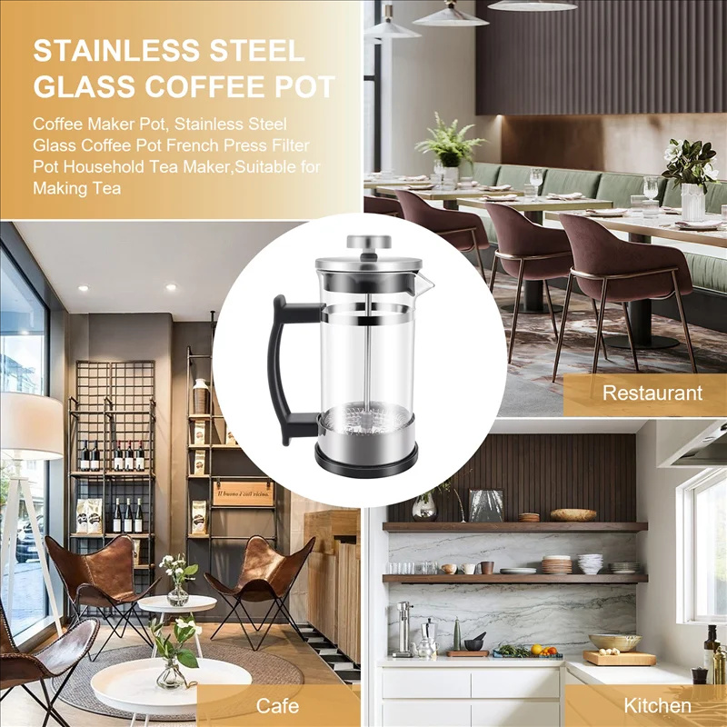Panci Kopi French Press dengan - French Press Coffee & Tea ulasan dan harga